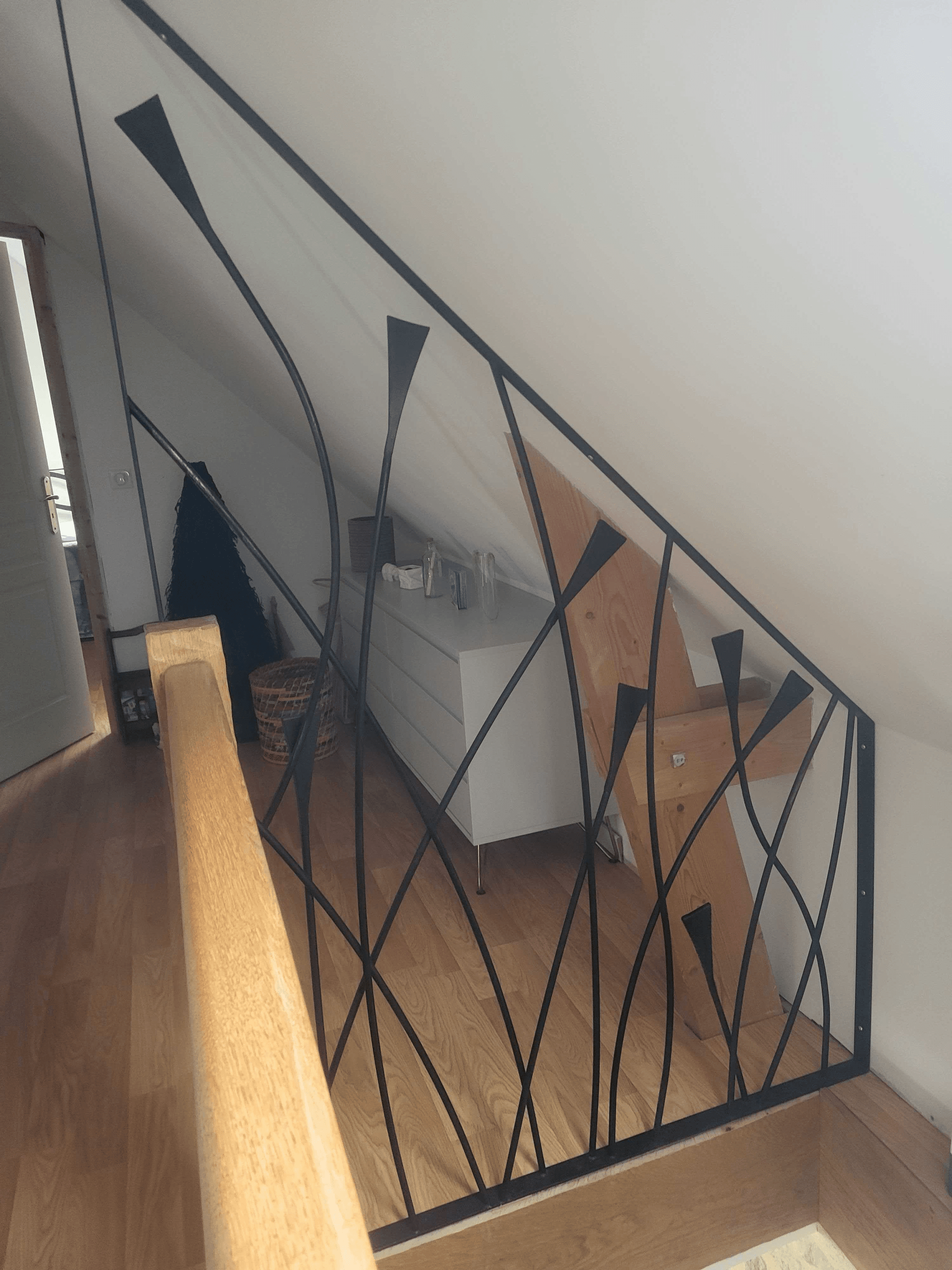 Garde-corps + finition cire