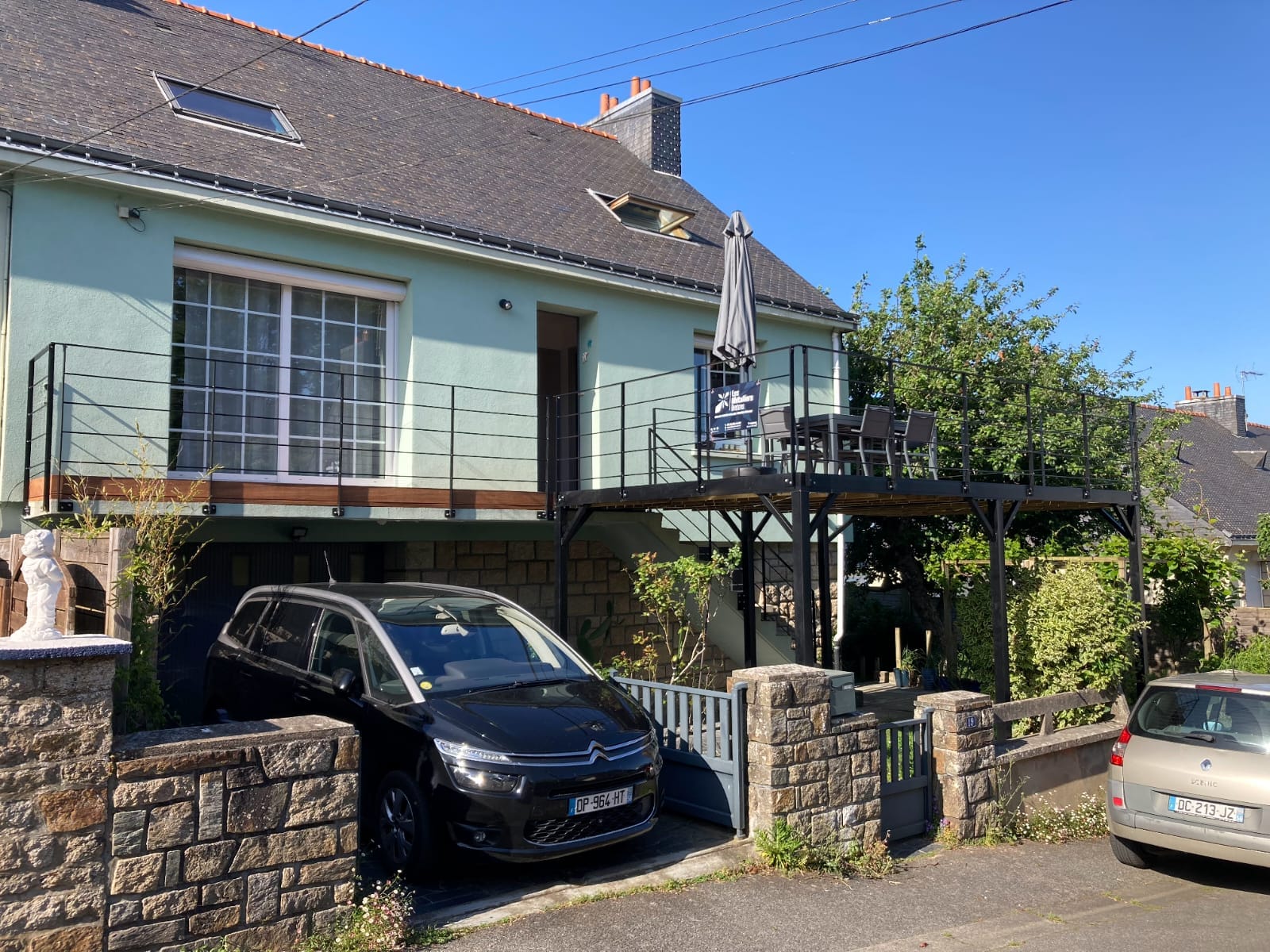 Terrasse sur poteaux