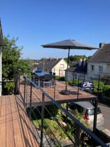 Terrasse sur poteaux