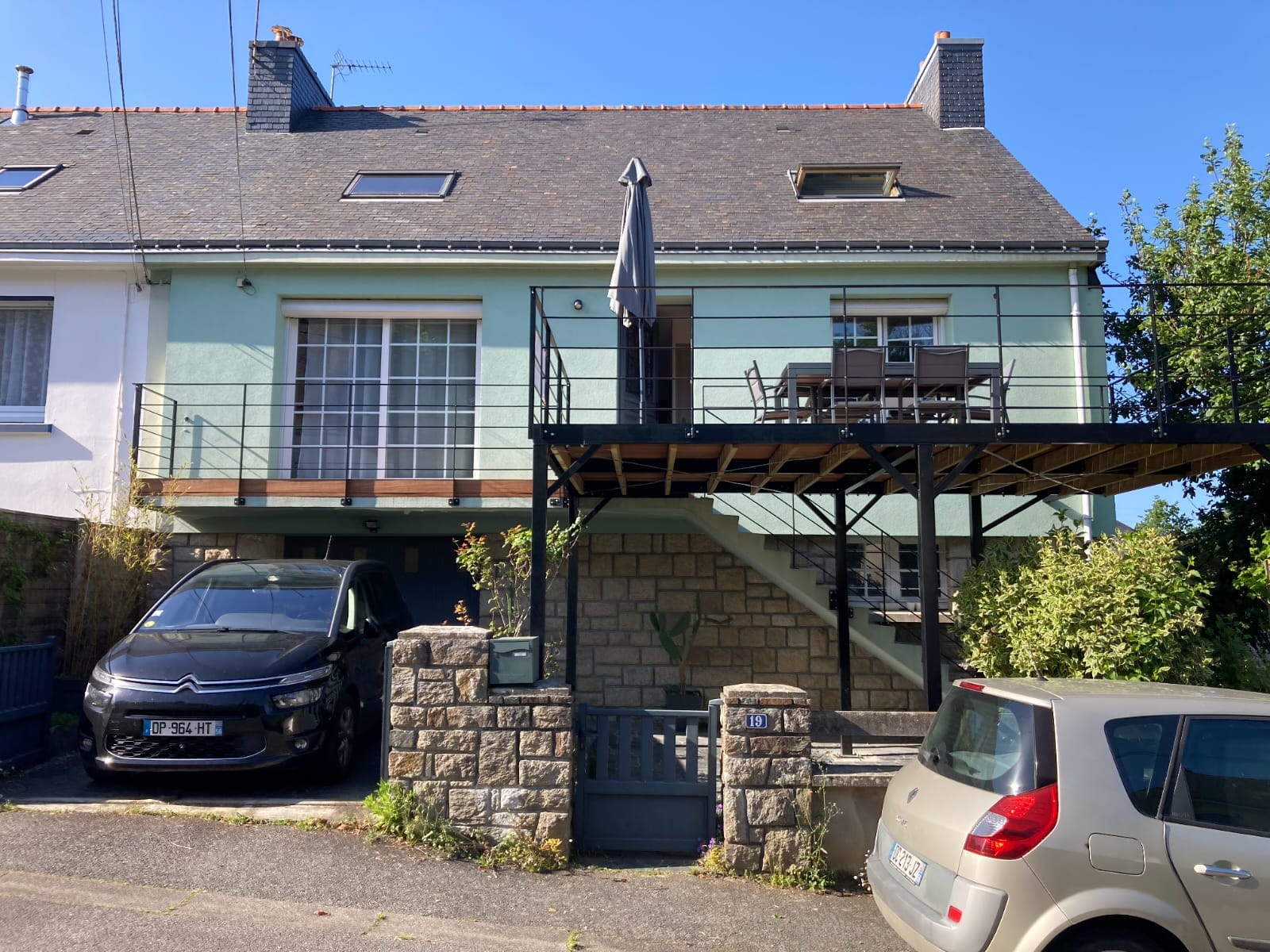 Terrasse sur poteaux