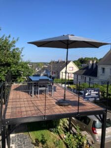 Terrasse sur poteaux